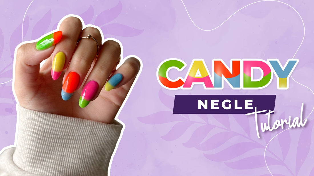Farverig fransk manicure - trin for trin med candy-inspireret nailart
